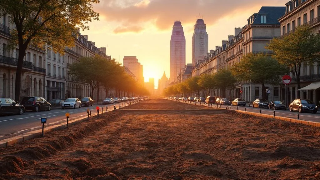 Terrain constructible à Paris avec immeubles denses illustrant les critères du prix terrain constructible