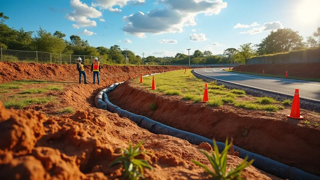 Terrain constructible avec réseaux viabilisés et topographie pour estimation prix terrain constructible